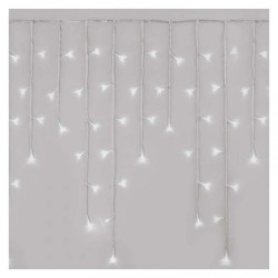 Oświetlenie świątecz. sople 300LED 5m zimna biel, przeź. przew., 8 programów, timer, pilot D4CC02