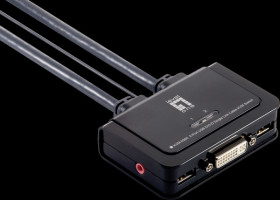 KVM-0260 2 Port USB DVI Cable KVM Switch