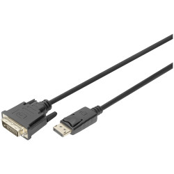 Digitus DB-340301-030-S Cable DVI/DisplayPort Black 3.00 m Double Shielding