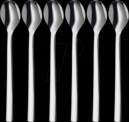 3201000268 WMF Nuova long-handled spoons, gloss silver, 22.0 cm, set of 6