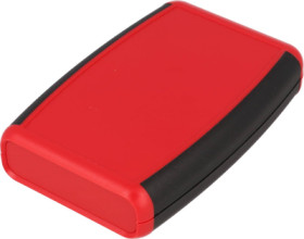 ABS handheld enclosure, (L x W x H) 117 x 79 x 24 mm, red, IP54, 1553BRDBKBAT
