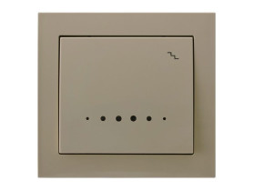 KIER Wyłącznik schodowy z podświetleniem pomarańczowym beżowy ŁP-3WS/01 OSPEL