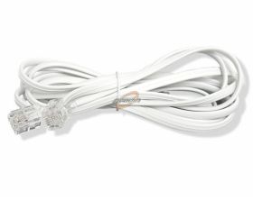 SZNUR TELEFONICZNY POŁĄCZENIOWY 10m BIAŁY