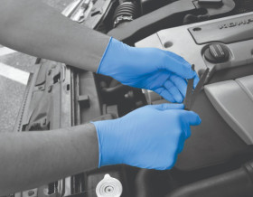 Rękawice jednorazowe, 100 szt., kolor: Niebieski, Polyco Healthline