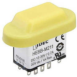Idec HE6B-M200Y HE6B Series Acknowledgement button IP65 Yellow EN 60529