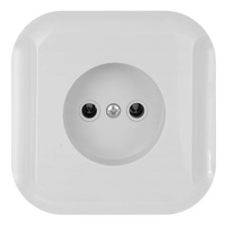 TOPAZ Gniazdo pojedyncze p/t 2p 16A, 250V biały 00060278