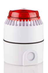 Zestaw sygnalizatorów akustycznych i lamp sygnalizacyjnych 18 → 28 V DC Czerwony DC IP57, IP65 Montaż ścienny