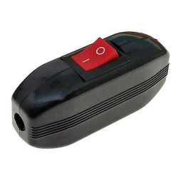 PRZEŁĄCZNIK PRZELOTOWY CZARNY 8A 250V DO LAMPKI