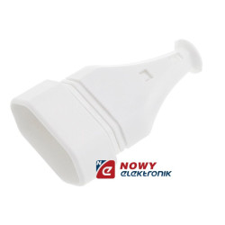 Gniazdo sieciowe 230V GN-11 Białe płaskie na kabel