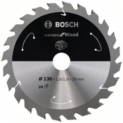 Bosch 2608837668 Circular Saw Blade 136x20mm 24 Cogs for Wood Cutting