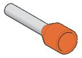 Końcówka tulejkowa izolowana 4mm2 pomarańczowa DZ5CE042 /100szt./
