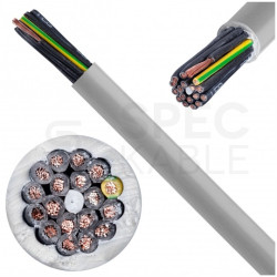 Kabel sterowniczy JZ-500 18x0,75mm2 szary 300/500V numerowany olejoodporny linka Helukabel