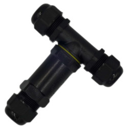 Złącze 4-styk. Hermetyczne, mufa trójnik IP68 24A/450V