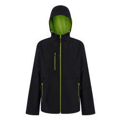 Kurtka typu softshell, TRA705, rodzaj Unisex, M, Czarne/limonkowe