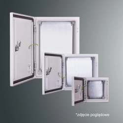 Obudowa n/t z płytą montaż PSH 404015 PROFIT 400x400x150 IP65 IK10 RAL7035 zamek herm.-D5