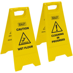 Sealey BM120 Wet Floor Signs - Pack of 2