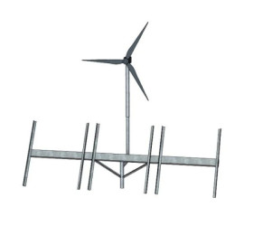 Stelaż PV3 z turbiną wiatrową