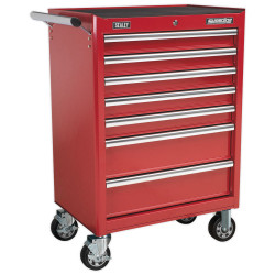 Sealey AP33479 Rollcab 7 Drawer with Ball Bearing Runners - Red