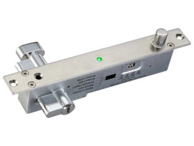 Elektrozamek trzpieniowy z wkładką siła trzymania 1000 kg, sygnalizacja stanu drzwi, dioda LED, zwłoka czasowa, 12V DC