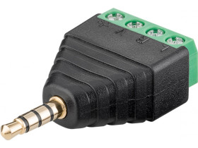 Kostka zaciskowa 4-pinowa Wtyk jack 3,5 mm (4-pinowy, stereo) z...