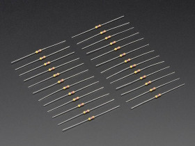 Adafruit Through-Hole Resistors - 4.7K ohm 5% 1/4W - Pack of 25