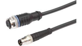 Vk060f65, Kabel Połączeniowy, 0,6 M, Żeński M12 (Gniazdo) 4-Stykowy Prosty,...