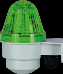 COBLHP582G24GL Mini hooter, grey, green lens, 24 V DC