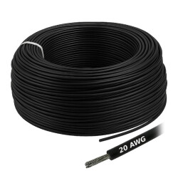 Przewód silikonowy miedziany ocynowany 20AWG - 100 żył - 0,5mm2 - czarny - elastyczny