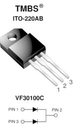 VF30100C-M3 Dual High-Voltage Trench MOS Barrier Schottky Rectifier