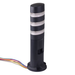 LD6A-3DZQB-RGYC Red/Green/Yellow Clear Lens Stack Light LED Tower with Sounder & Flasher Direct Mount 24VAC/DC IDEC