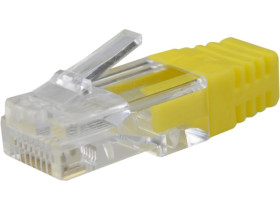 Osłonka wewnętrzna wtyku RJ45 żółta WORECZEK 100szt.