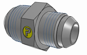 Złączka hydrauliczna, Złacze A: UNF 1 1/16-12 męskie, Złacze B: UNF 7/8-14 męskie