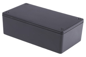 Obudowa ABS szerokość zew. 66 mm długość zew. 119 mm wys. zew. 36 mm Hammond IP54 Czarny