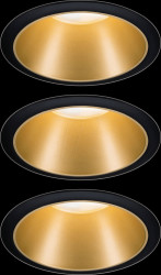93404 Recessed luminaire LED Cole 3 x 6,5 W, 2700 K, black/gold matt