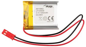 Pakiet akumulatorów Akumulator specjalny, LiPo Akyga LP103035, 3.7 V, 1050 mAh