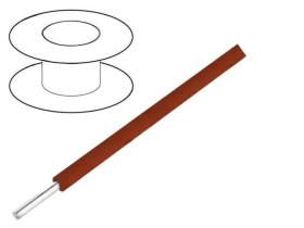 3050/1-BR005 Przewód HookUp Wire d: 24AWG drut Cu PVC brązowy 300V 30,5m