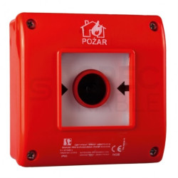 Przycisk przeciwpożarowy PPOŻ natynkowy ostrzegacz ręczny IP65 1Z 1R czerwony SPAMEL OP1-W01-B\11
