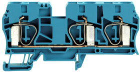 Through terminal block, spring balancer connection, 1.5-10 mm², 3 pole, 57 A, 8 kV, blue, 1767700000