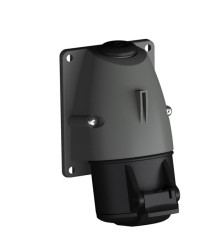 Złącze przemysłowe - zasilające 16A Gniazdo 500 V 3P+E Amphenol Industrial Czarny Montaż ścienny IP44