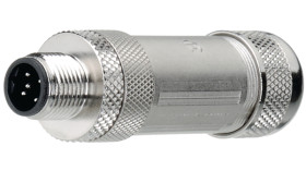 Przemysłowe złącza okrągłe 5-pinowe M12 Montaż na kablu Wtyczka Lumberg