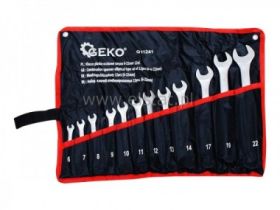 Klucze płaskio-oczkowe 12szt.; rozmiar; 6-22mm