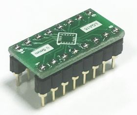 Adapter LGA16 3x3mm (0,5mm) --> DIL16 (PDIP16) 2,54/0.300"
