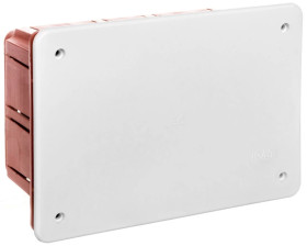 Puszka podtynkowa z pokrywą seria 350 152x100x70 czerwony-biały EC350C4