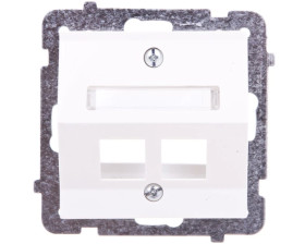 SONATA Obudowa gniazda komputerowego podwójnego ecru bez gniazd GPK-2RS/p/27