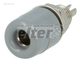 Gniazdo bananowe 4mm 32A 60VDC szare IBU401-GR