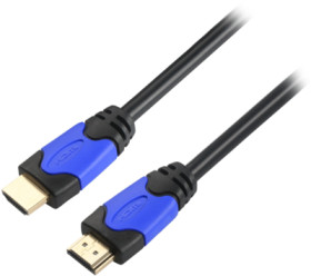 Connection cable, 1 m, black, HDMI plug type A, straight to HDMI plug type A, straight, K5431PRSW.1