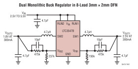 Dual Monolithic 300mA Synchronous Step-Down Regulator