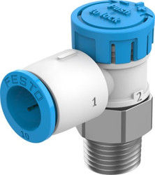 Zawór kontrolny pneumatyczny Exhaust Air One Way Flow Control z przełącznikiem pokrętnym R 1/4 Festo 1/4in