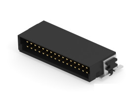 Wtyk PCB 32-pinowe raster: 1.27mm 2-rzędowe ERNI Montaż powierzchniowy Męski 1.7A 500 V