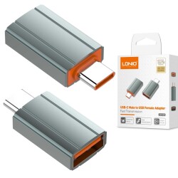 Przejściówka USB do USB-C aluminium wtyk adapter konwerter OTG USB 2.0
